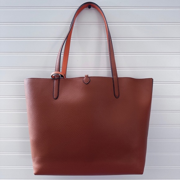 Sold!❣️ Lauren Ralph Lauren Large Reversible Pebbled-Faux Leather Tote Bag NWT - Picture 8 of 15